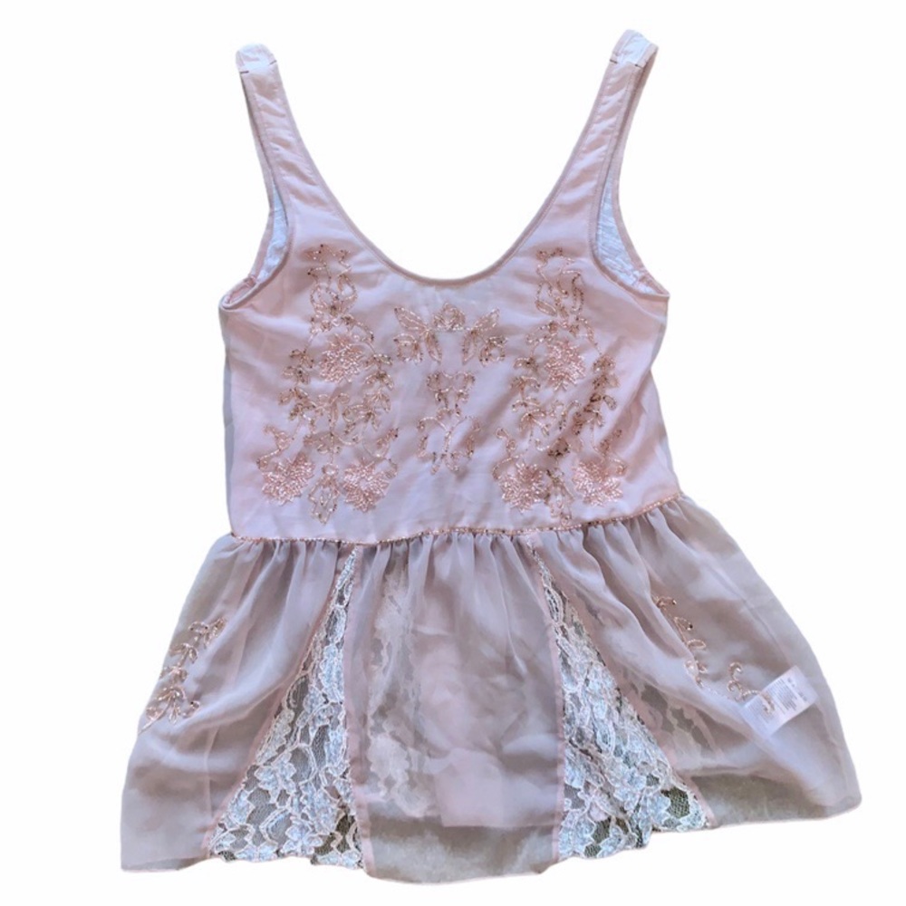 Blush Pink Beaded Blouse Top
